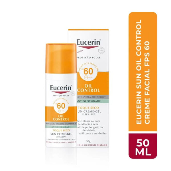 Eucerin Sun Oil Control Gel Creme Facial FPS 60 50ml